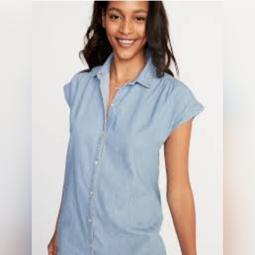 Denim Button Down Dress
